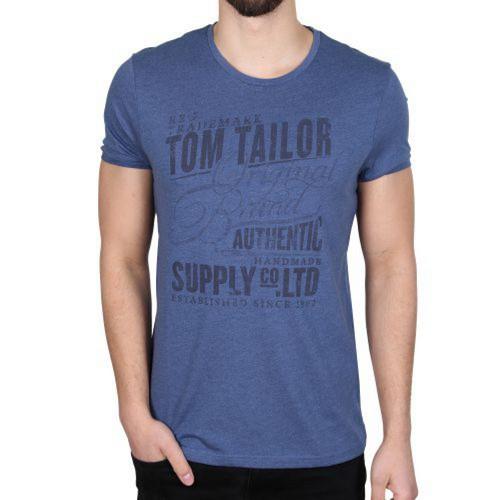 Pánské triko Tom Tailor modrá, Velikost: XL