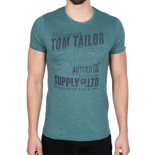 Pánské triko Tom Tailor Green, Velikost: XXL