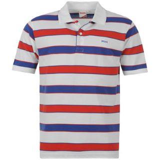 Pánské tričko Lonsdale- Bílá/Modrá/Červená, Velikost: S